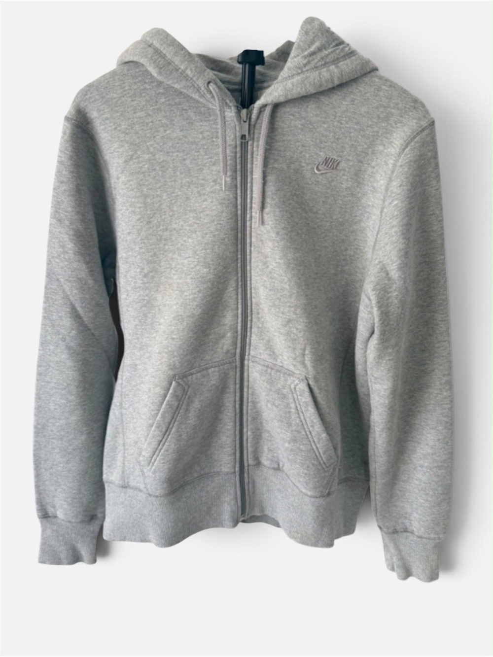 Nike Kids Light Grey Full-Zip Hooded Sweatshirt